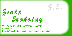zsolt szokolay business card